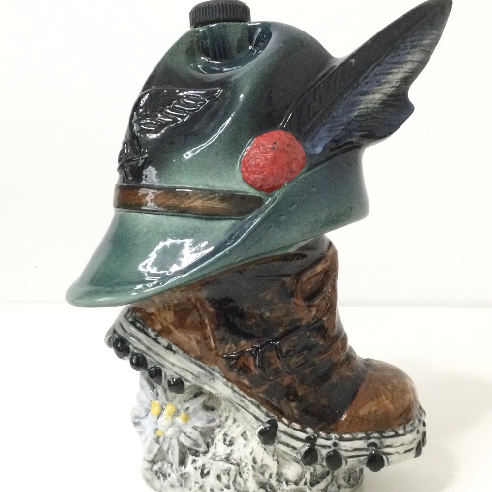 Vintage Carpene Malvolti Barware Decanter Bottle Puss & Boots Ceramic VHTF